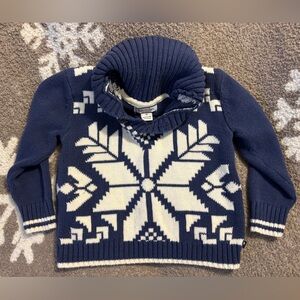 Kitestrings Navy Blue and White Kids Sweater 3T